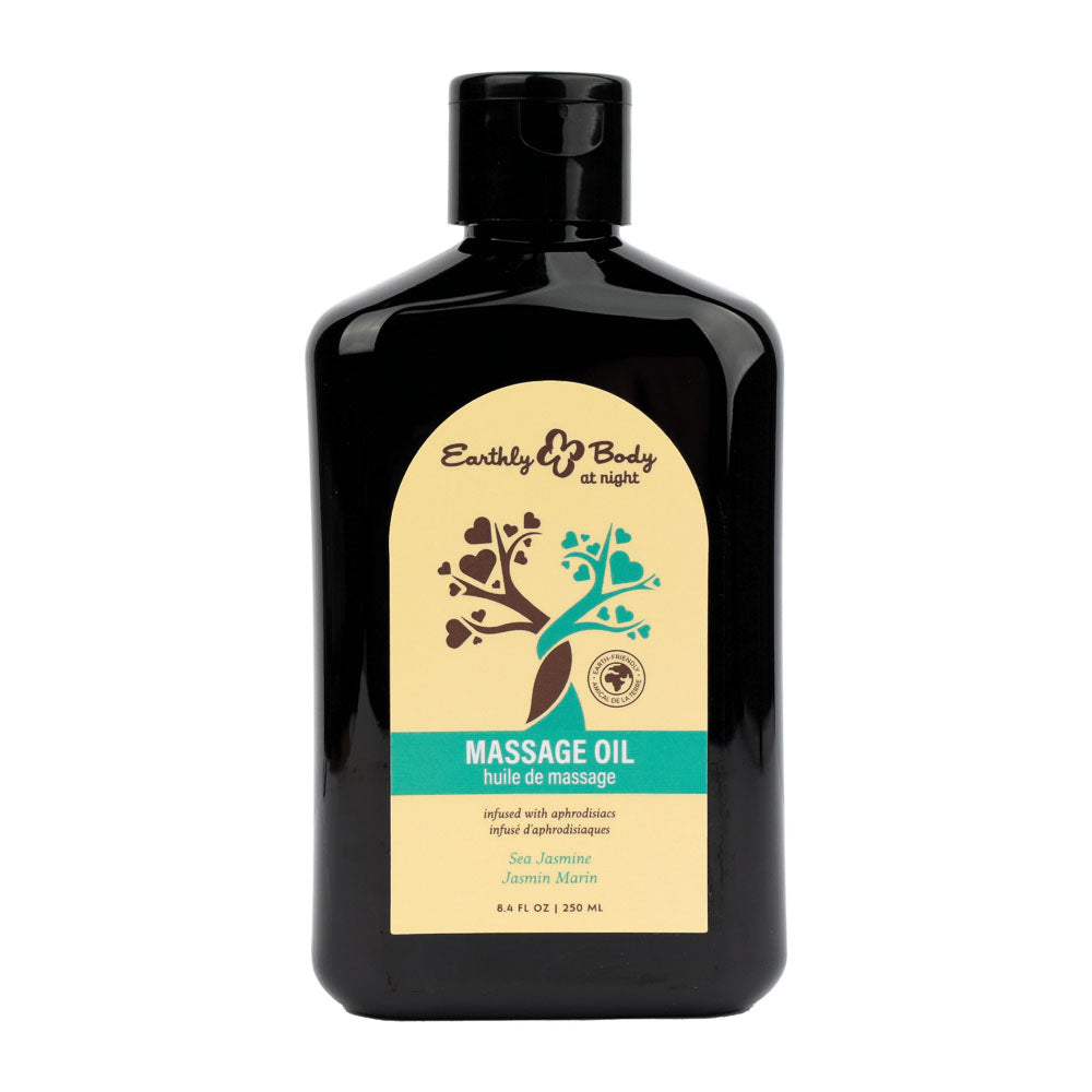 EB Hemp Seed Massage Oil SEA JASMINE - 250 ml - Sea Jasmine Scented Massage Oil - 250 ml Bottle Earthly Body
